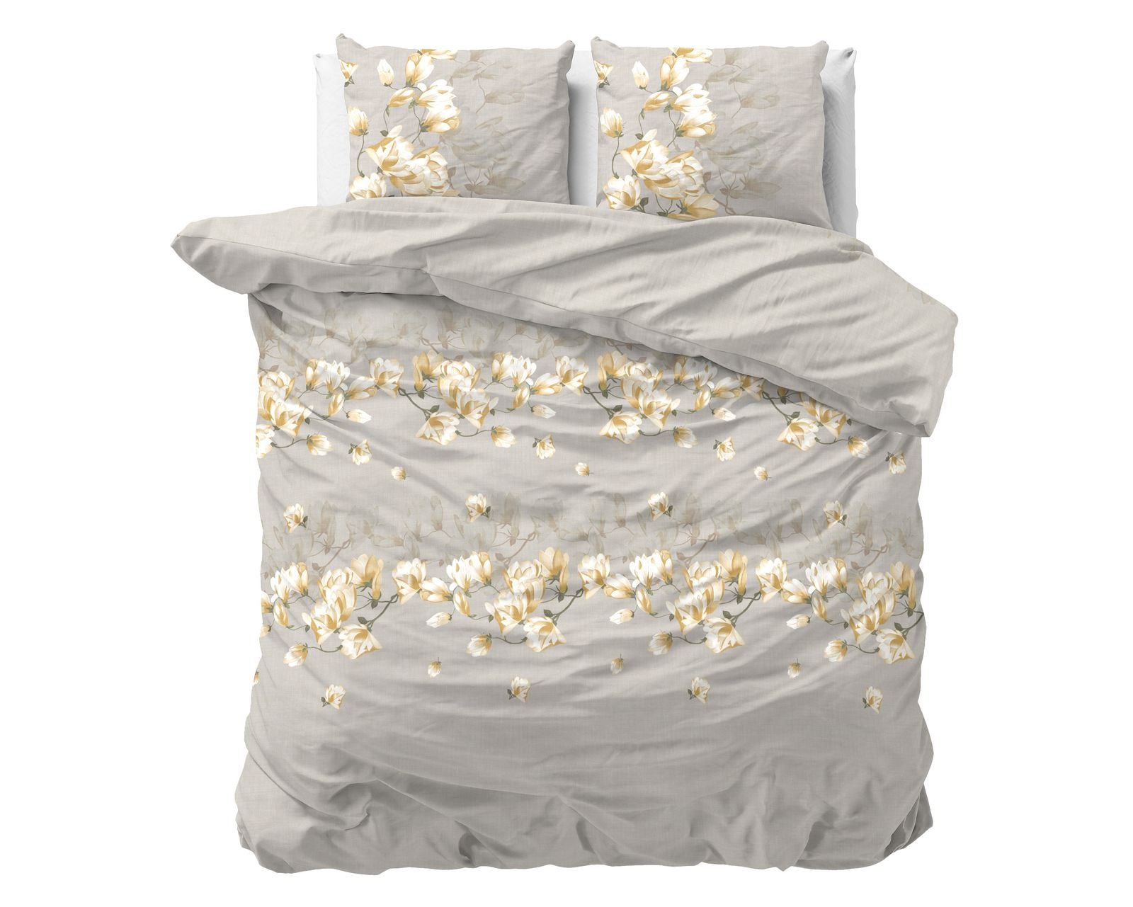 NordDream Classy Summer Flower pussilakana 140x220 hiekka