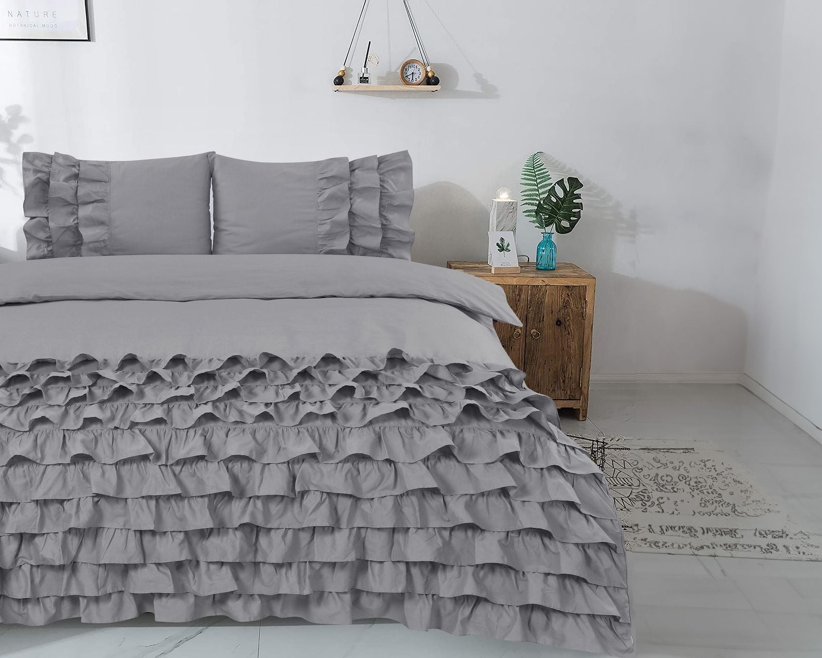 NordDream Classics Cyprus pussilakana 240x220 harmaa perkaali