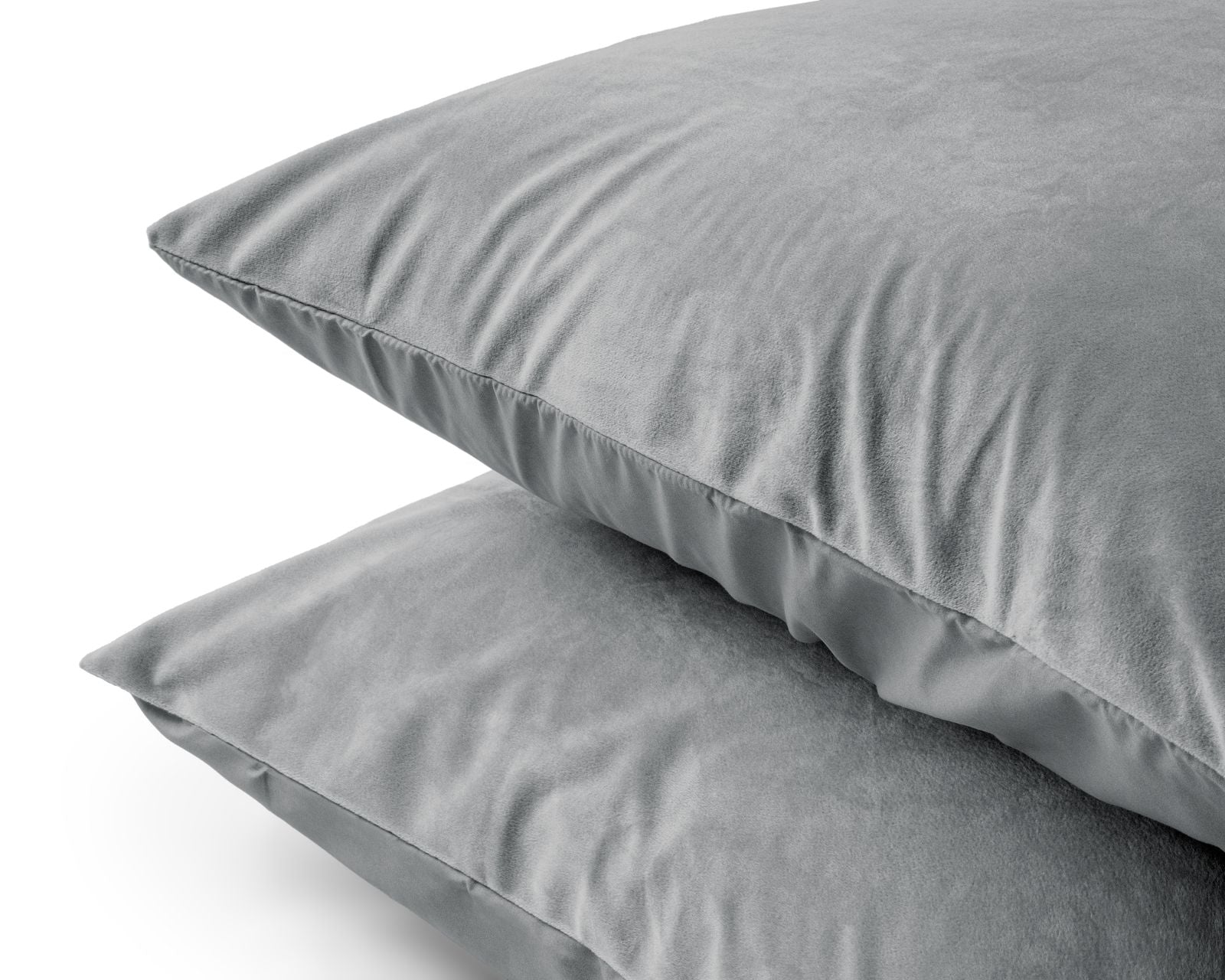 NordDream Velvet tyynyliinat harmaa 60x70 2 kpl samettinen
