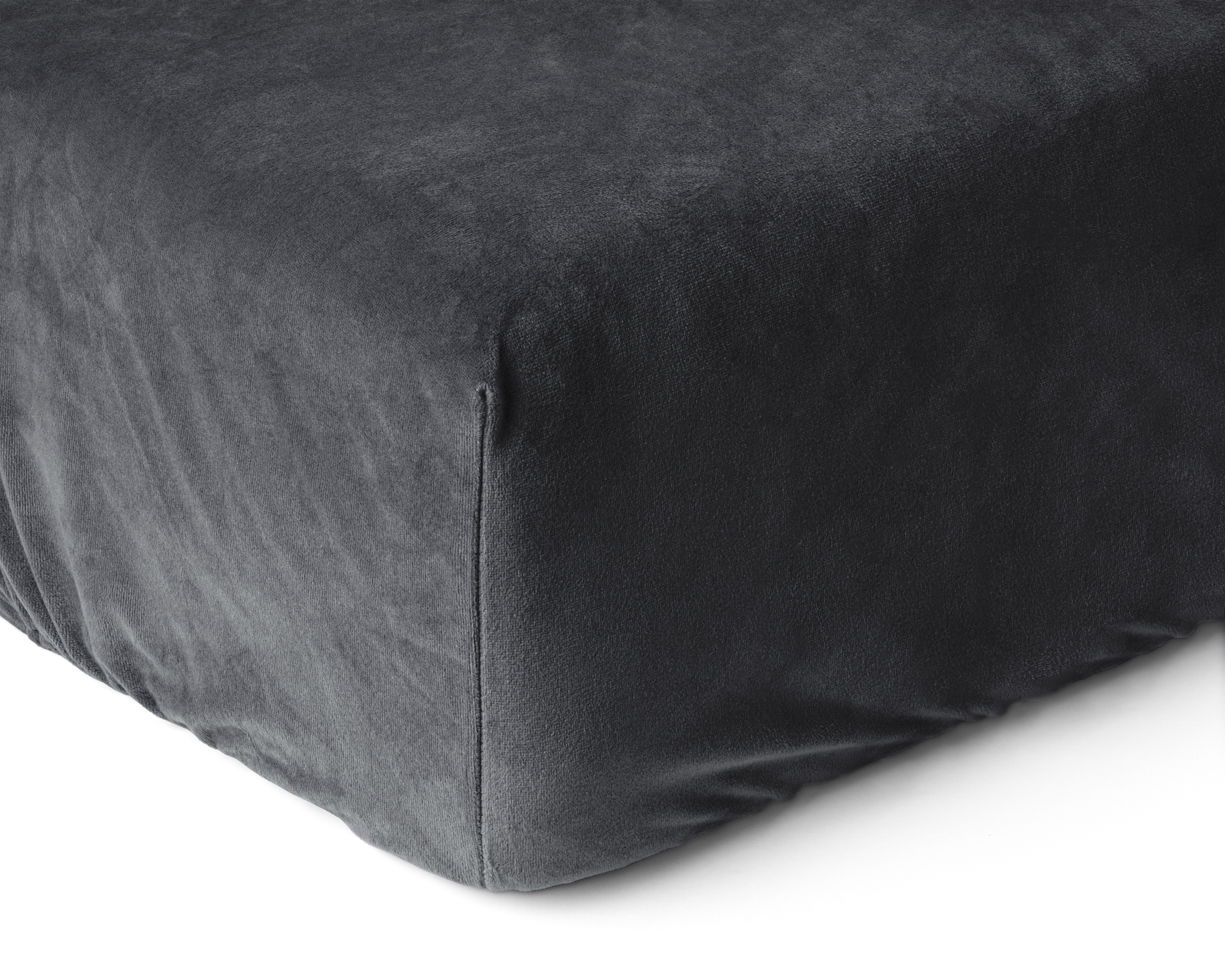 NordDream Velvet aluslakana antrasiitti 180x200 lämmin