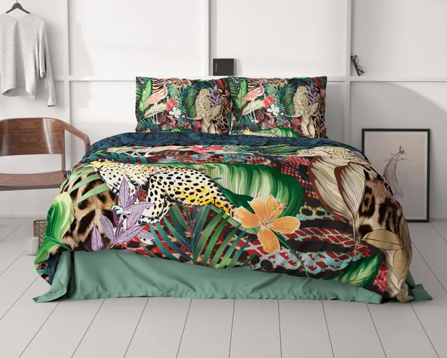 NordDream Satijn Tiago pussilakanasetti 200x200/220 monivärinen