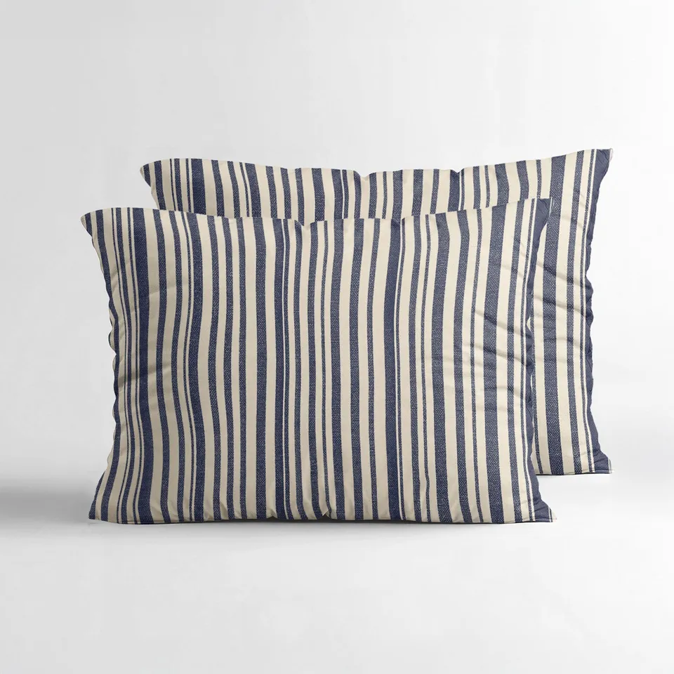 NordDream Lazy Stripy tyynyliinat 60x70 beige-sininen 2-pack