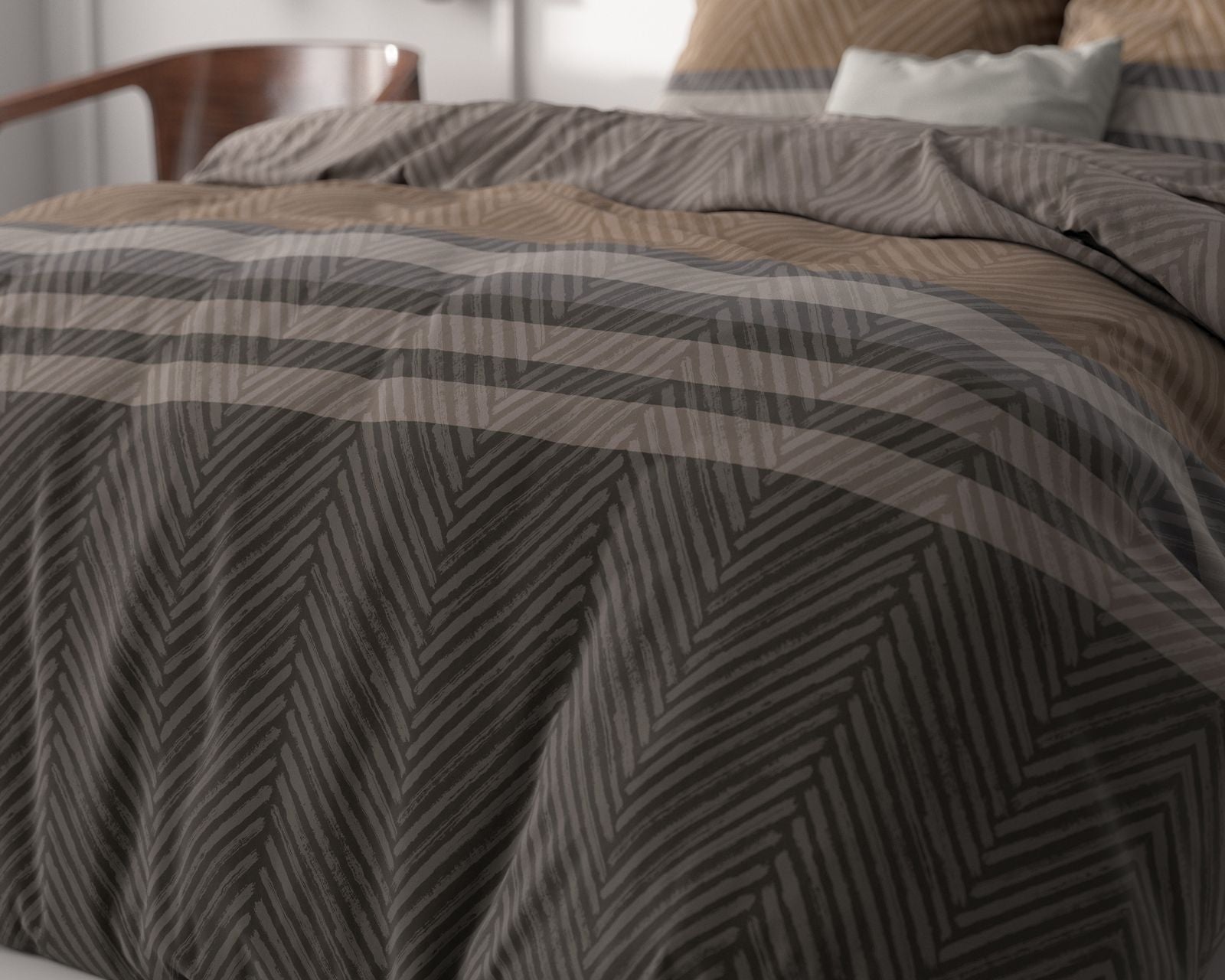 NordDream Classy Ezgi Bruin pussilakana 200x220 mikrokuitu