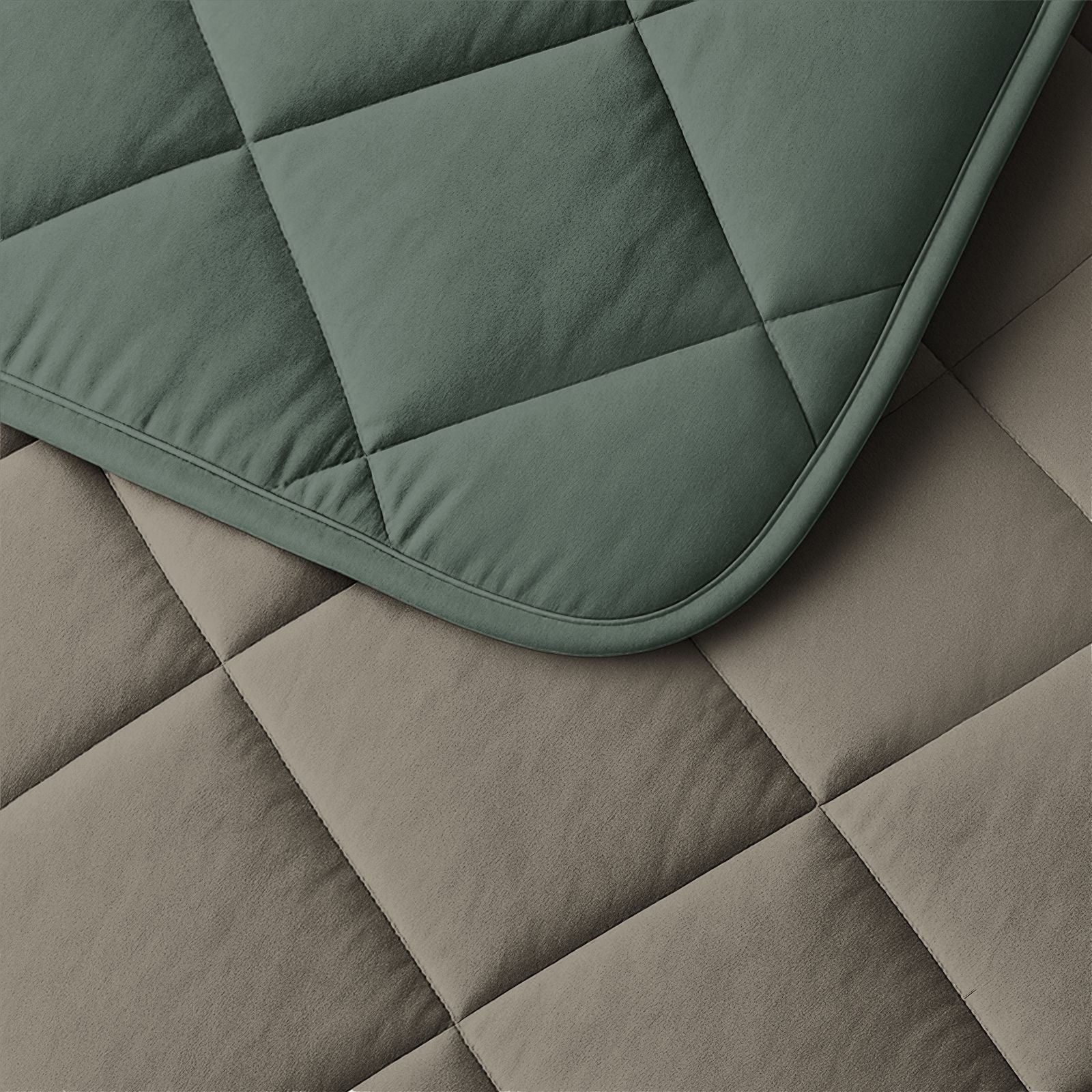 NordDream Lazy pestävä peitto 200x200 vihreä