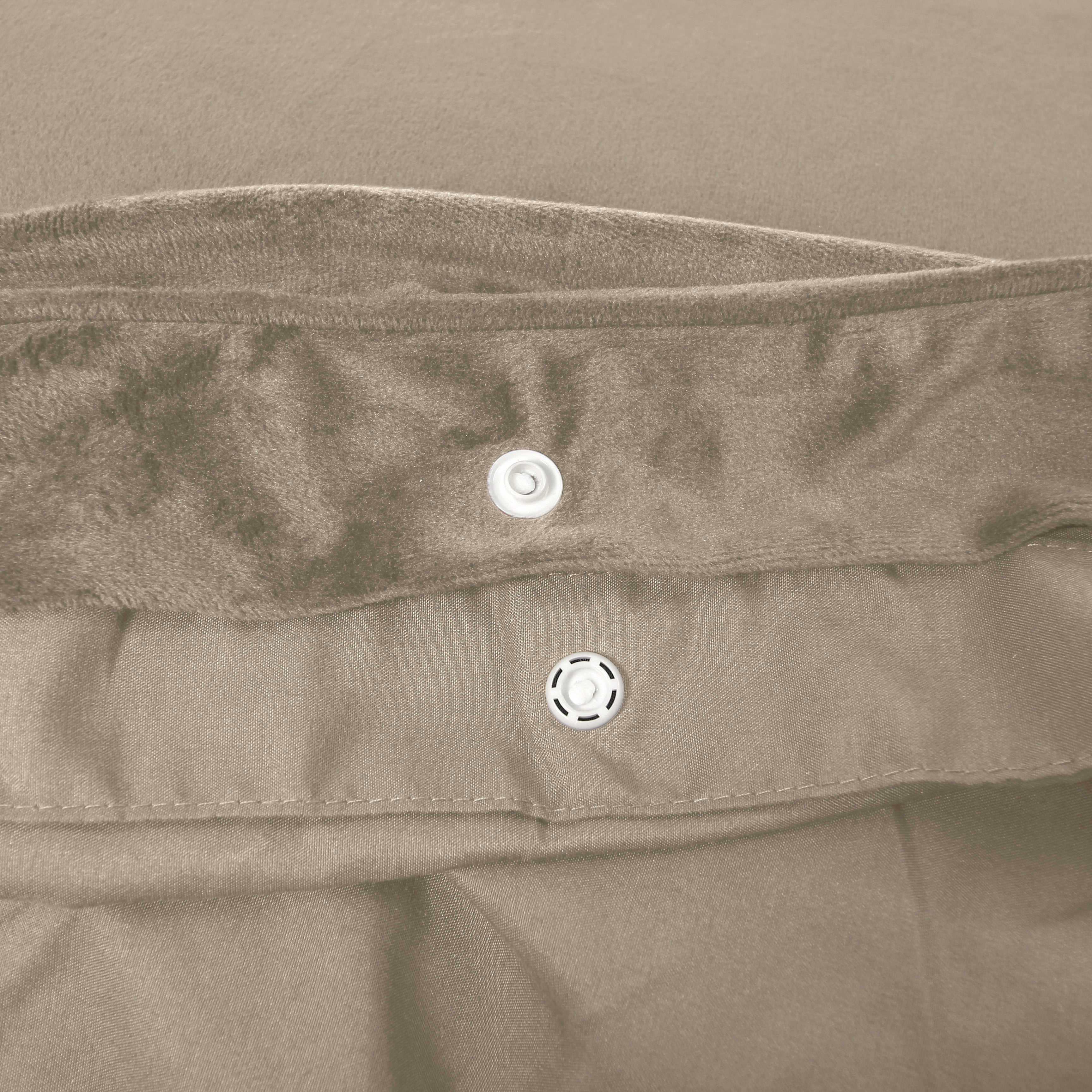 NordDream Velvet Piping pussilakana taupe 200x220