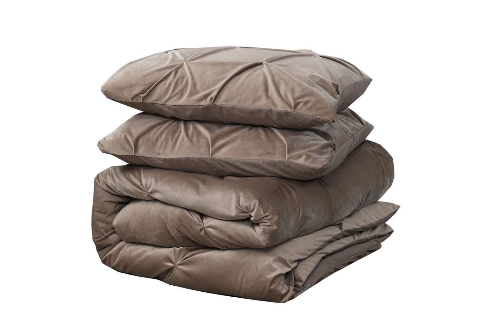 NordDream Velvet Pintuck pussilakana 200x220 taupe sametti