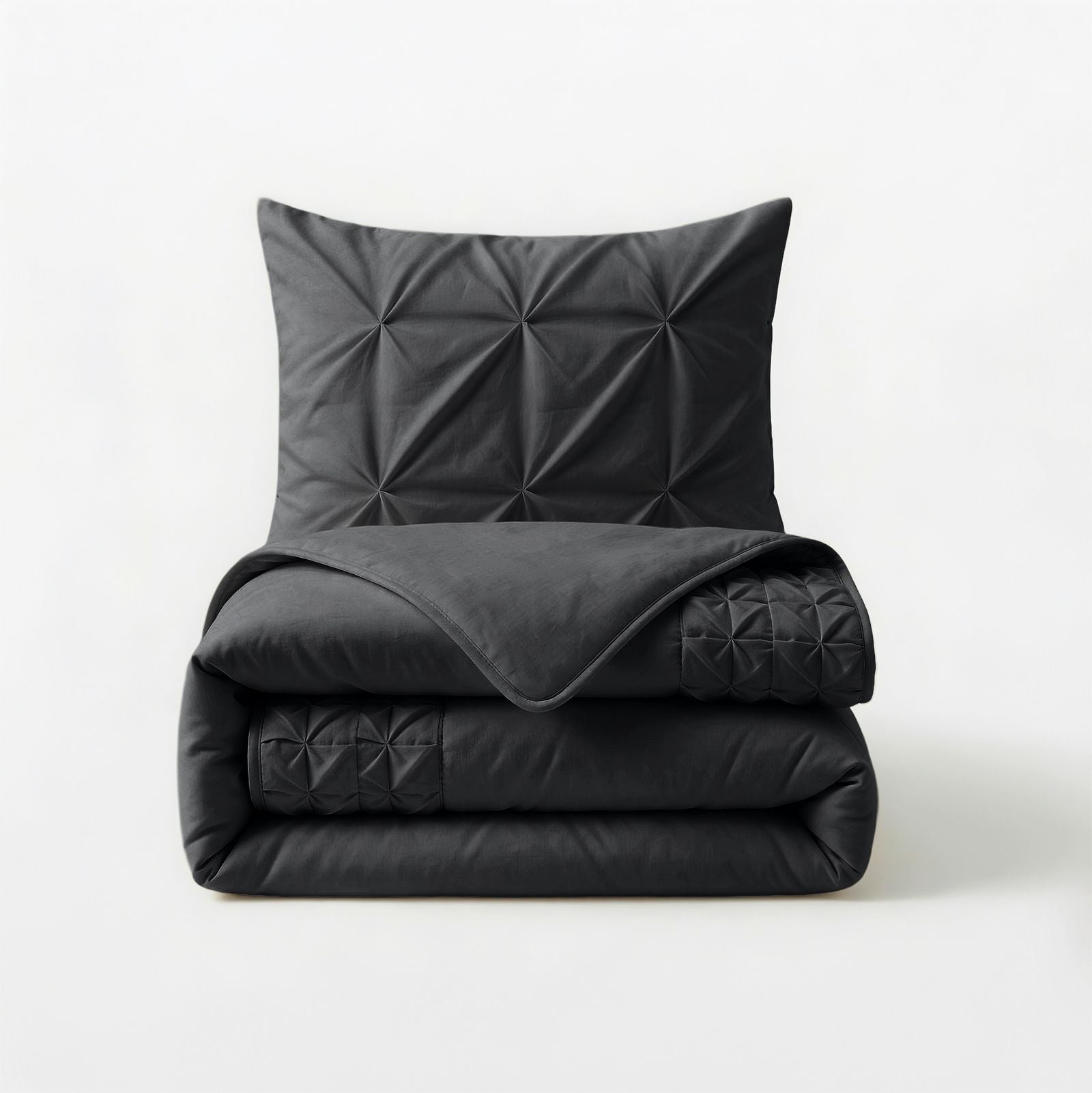 NordDream Fresh Border Pintuck pussilakana 140x200 musta