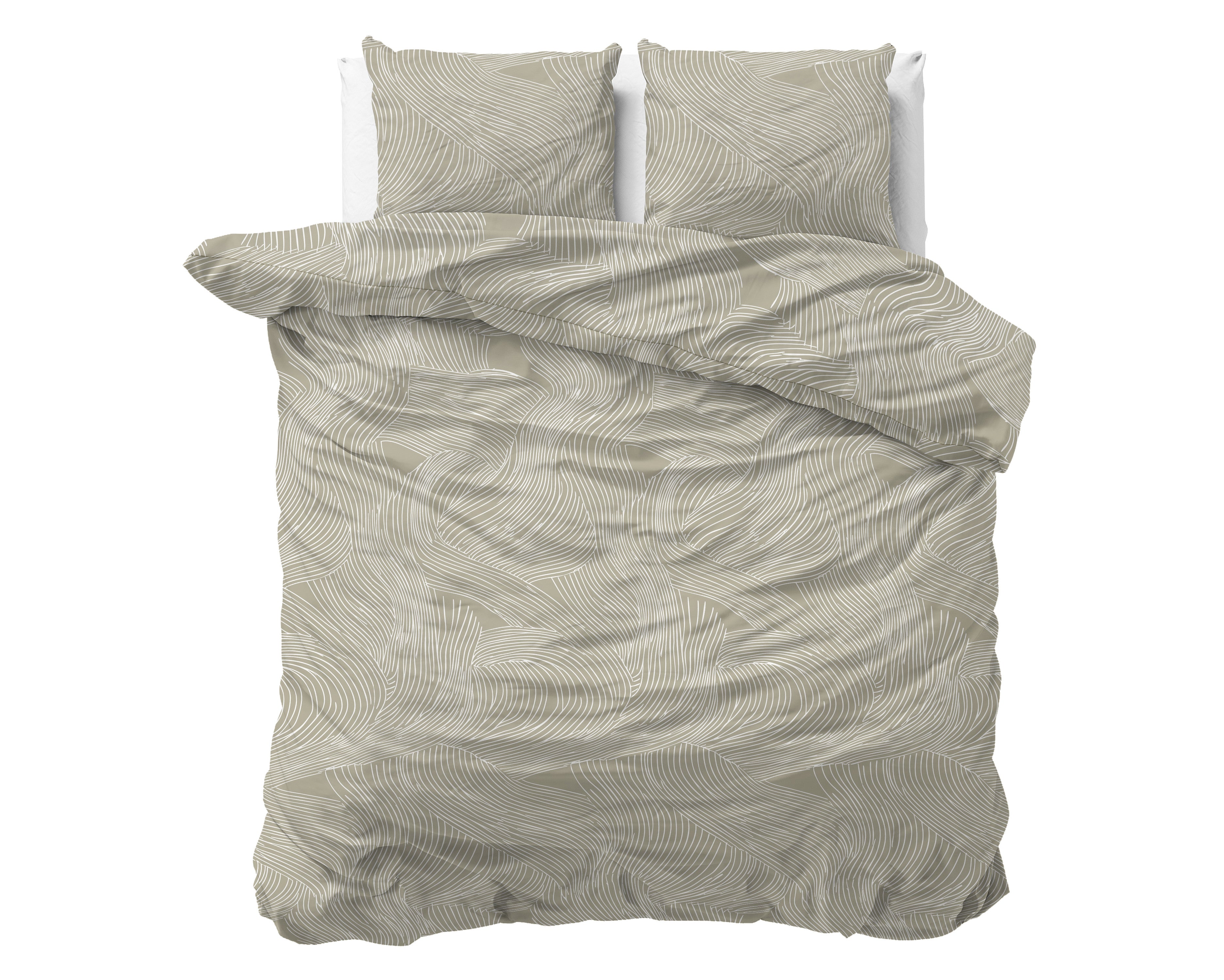 NordDream Pure Ripple Taupe pussilakana 240x220 puuvilla