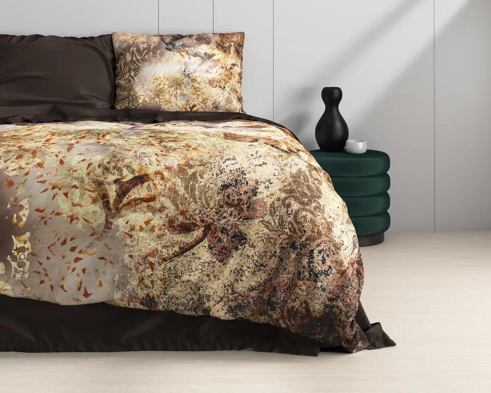 NordDream Wild Satijn Inferno Taupe pussilakana 140x200/220