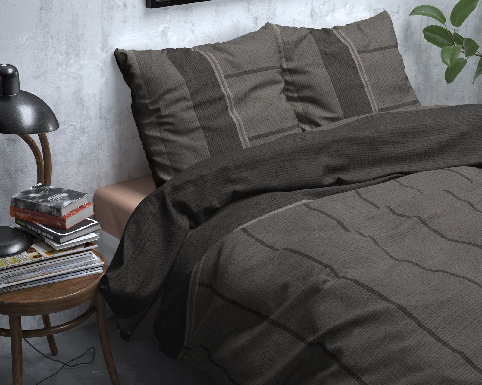 NordDream Flanel Kees pussilakana 140x200/220 taupe
