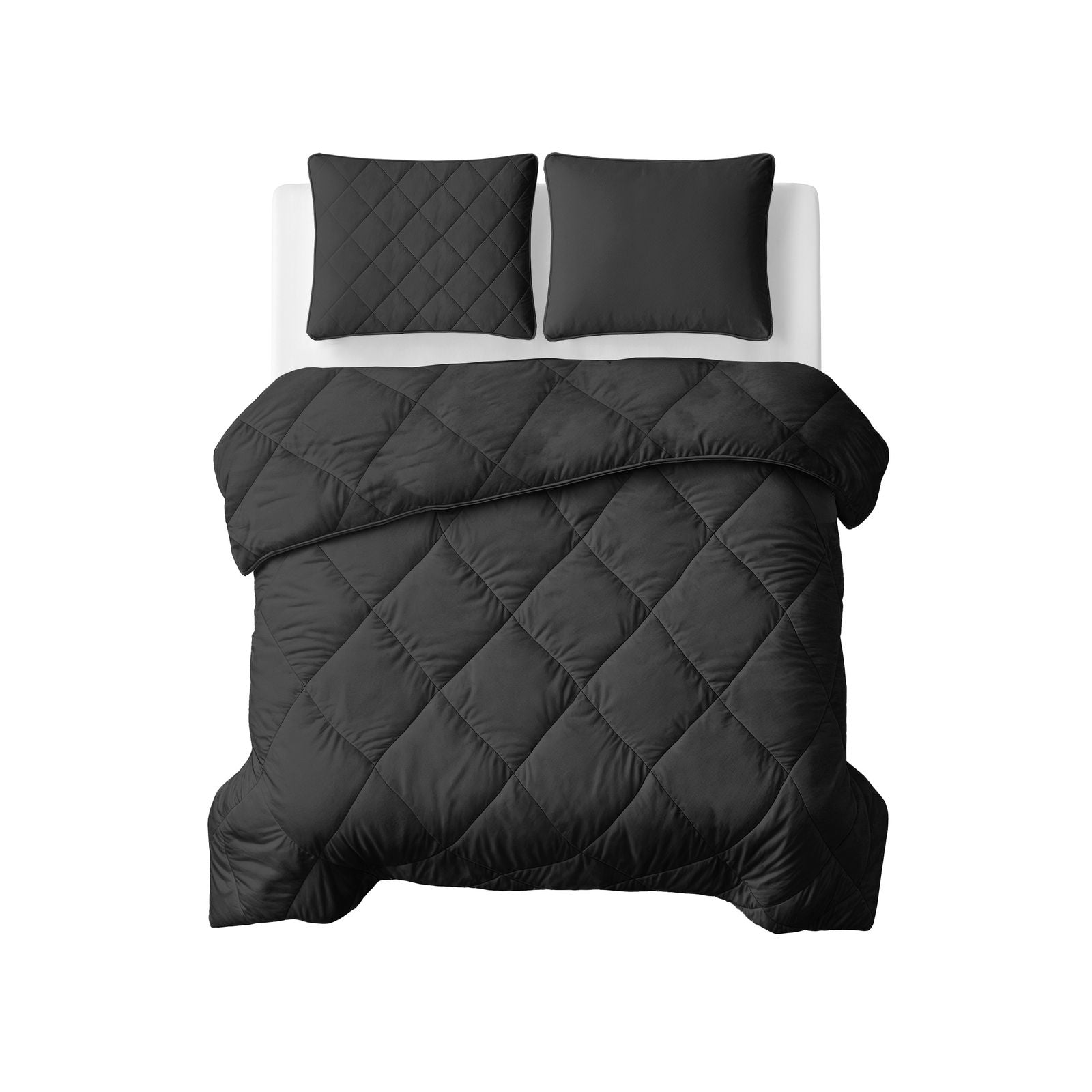 NordDream Lazy pestävä peitto musta 200x200 tyynyliinat