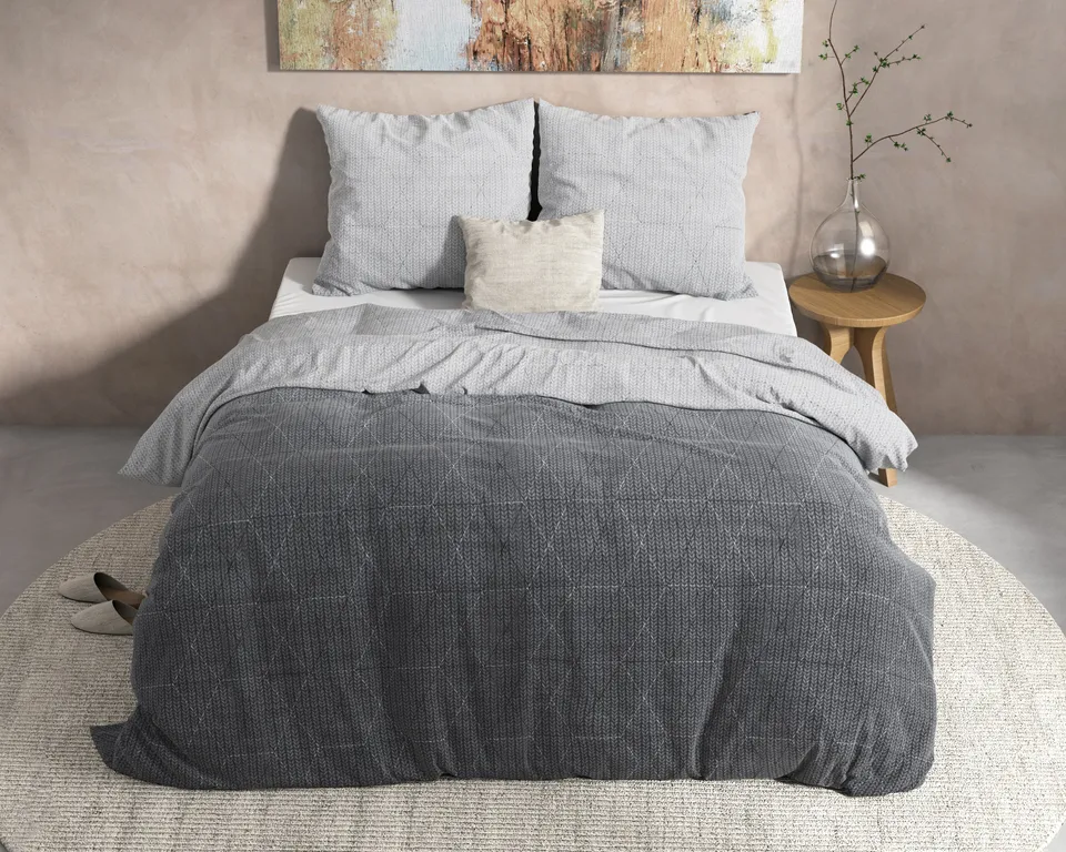 NordDream Flanel Quinn flanellipussilakana antrasiitti 240x220