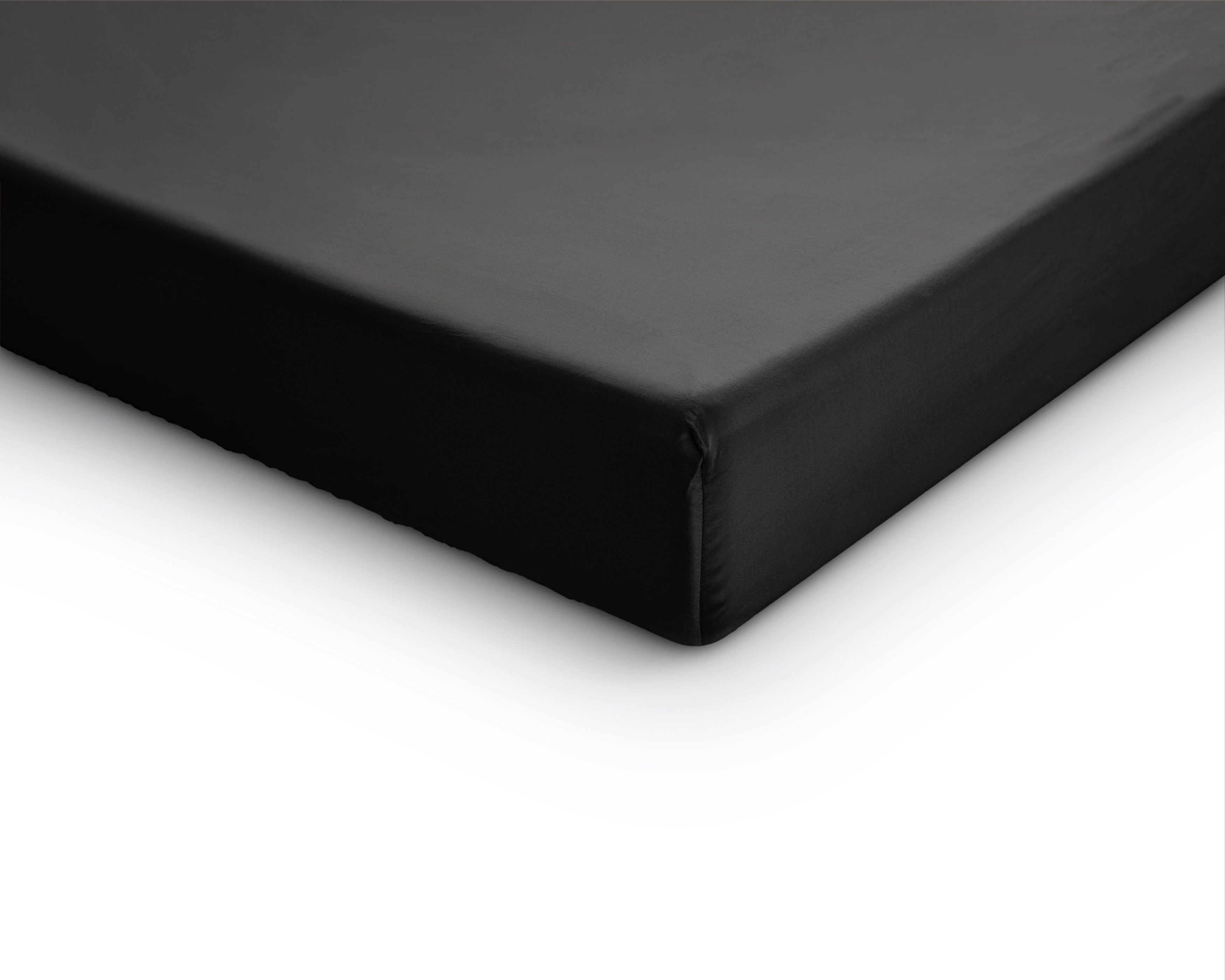 NordDream Satiini Split split-aluslakana musta 180x200