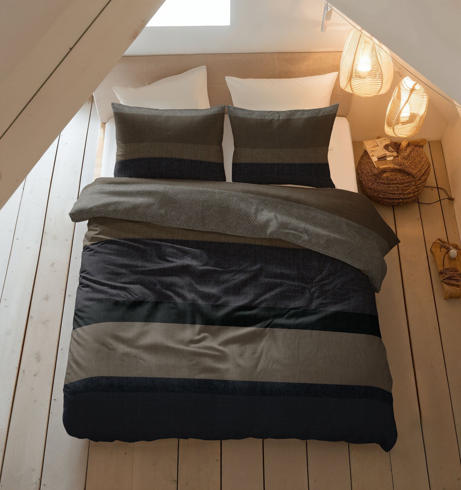 NordDream Flanel Ravon pussilakana taupe 140x200 flanelli