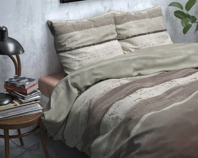 NordDream Flanel Marcus Taupe pussilakana 140x220