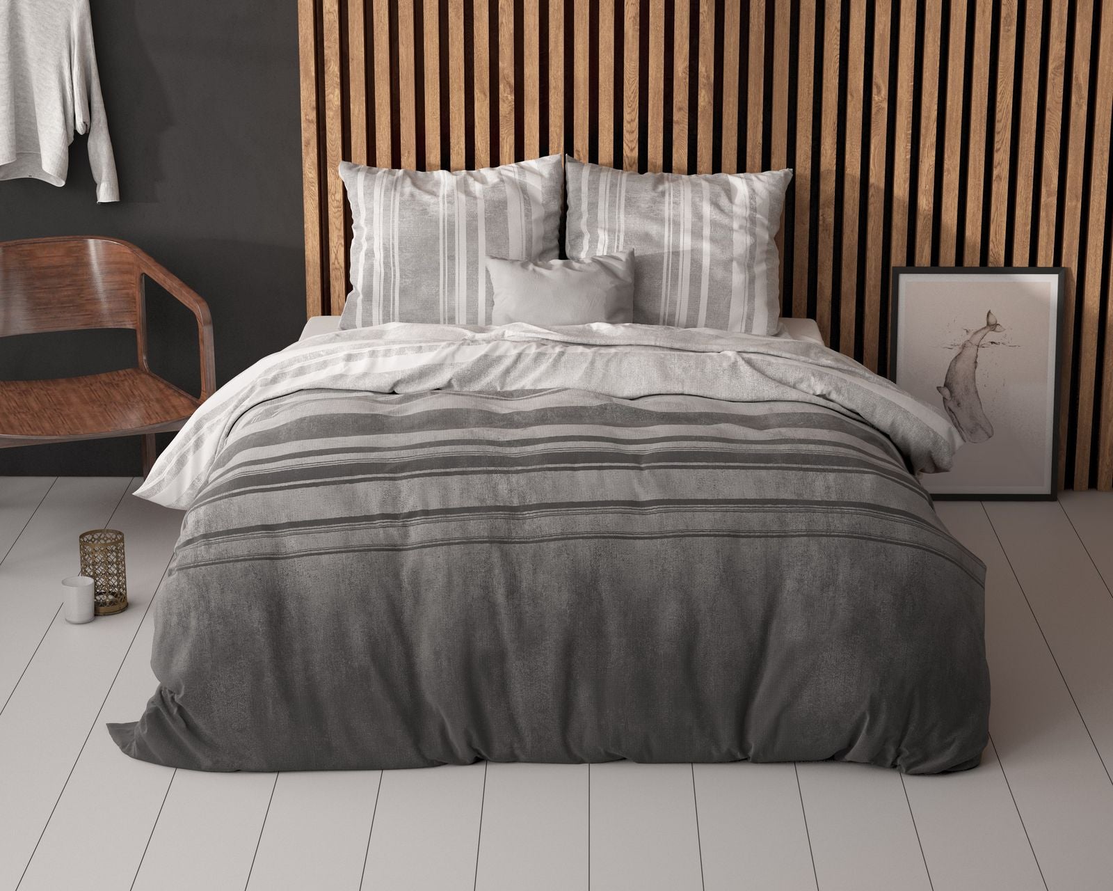 NordDream Elegance Moon Lights pussilakana 240x200/220 harmaa