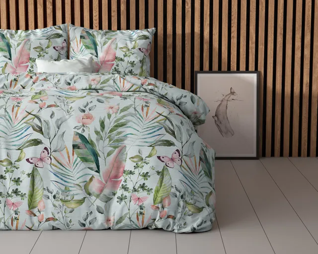 NordDream Elegance Mika pussilakana vihreä 140x220 puuvilla