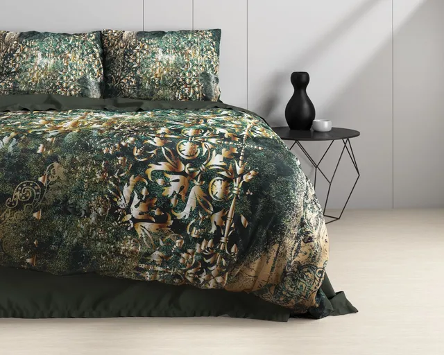 NordDream Wild Satijn Nairobi Green pussilakana 200x200/220 vihreä satiini
