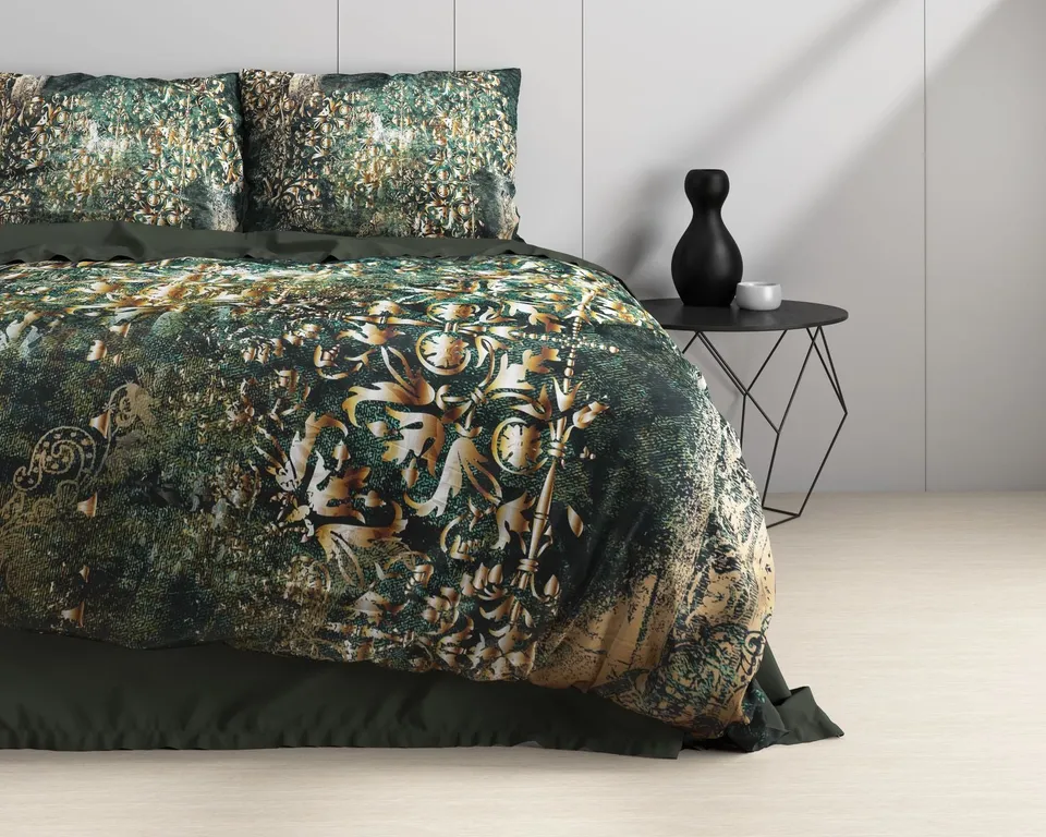 NordDream Wild Satijn Nairobi Green pussilakana 200x200/220 vihreä satiini