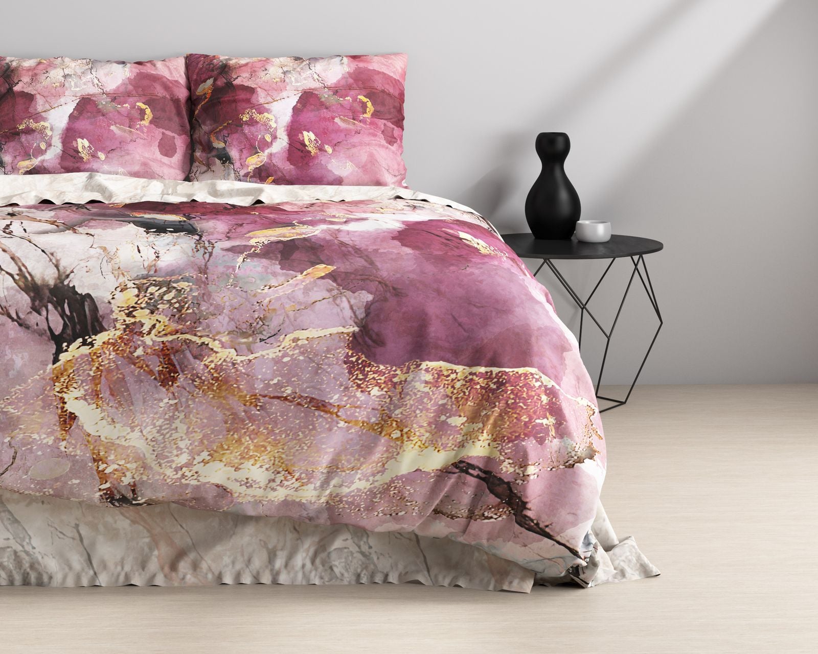 NordDream Marble Breccia pussilakana roosa satiini