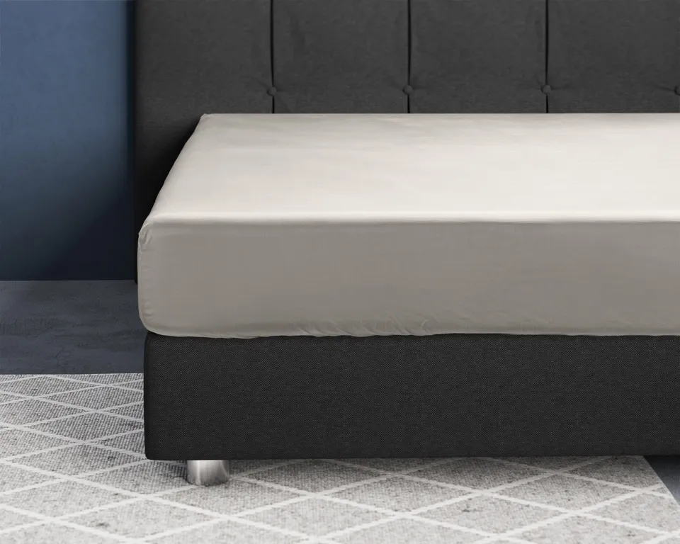 NordDream satiini muotoonommeltu lakana 90x200 kerma puuvilla