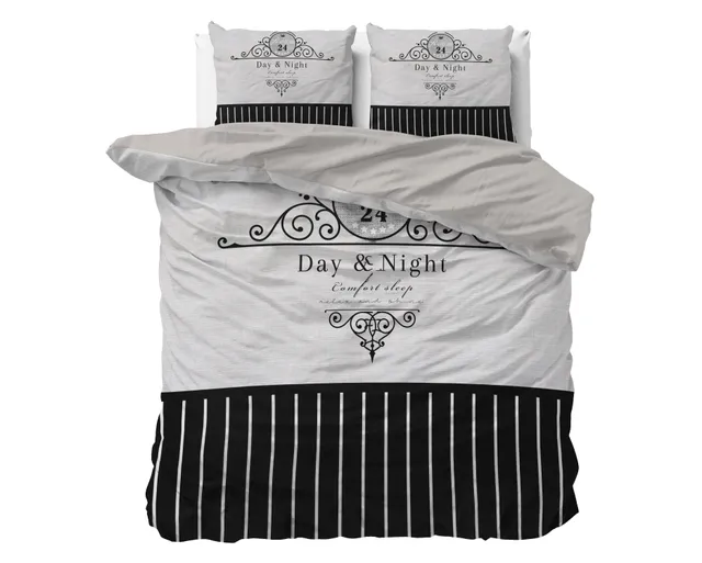 NordDream Day And Night pussilakanasetti 200x200/220 musta 90gsm