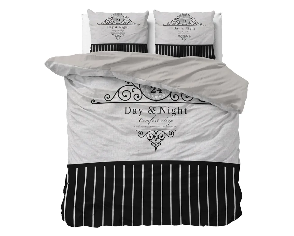 NordDream Day And Night pussilakanasetti 200x200/220 musta 90gsm