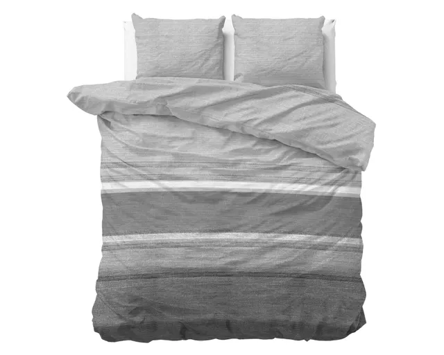 NordDream Flanel Stone Stripe flanellipussilakana harmaa