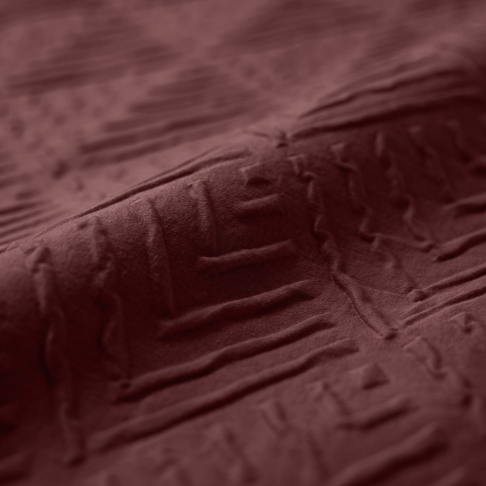 NordDream Embossed Modern Geo 3D pussilakana 140x200/220 bordeaux