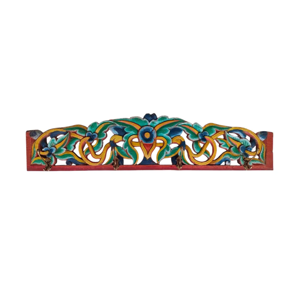 Sasus Vintage naulakko tiikki 109 cm 4 koukulla