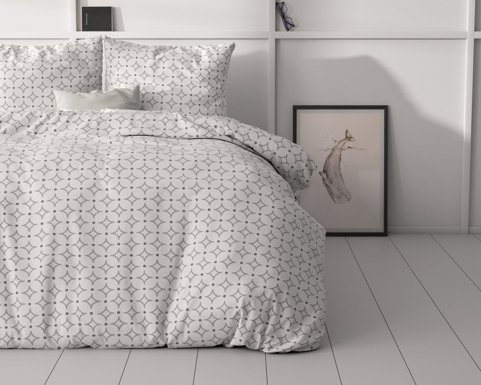 NordDream Classy Vardo pussilakana valkoinen 200x220 silitysvapaa
