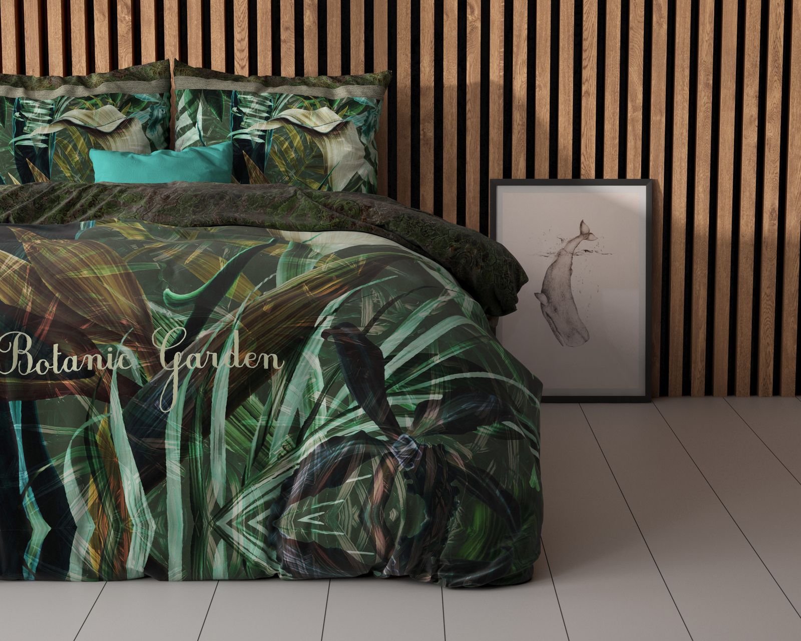 NordDream Essentials The Botanic Garden pussilakana 240x200 vihreä