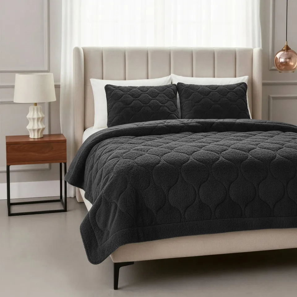 NordDream Lazy teddy peitto musta 200x200 cm lämpöluokka 3