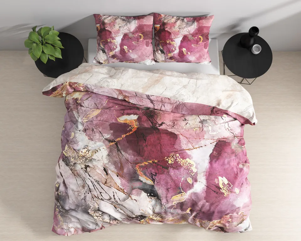 NordDream Marble Breccia pussilakana roosa satiini
