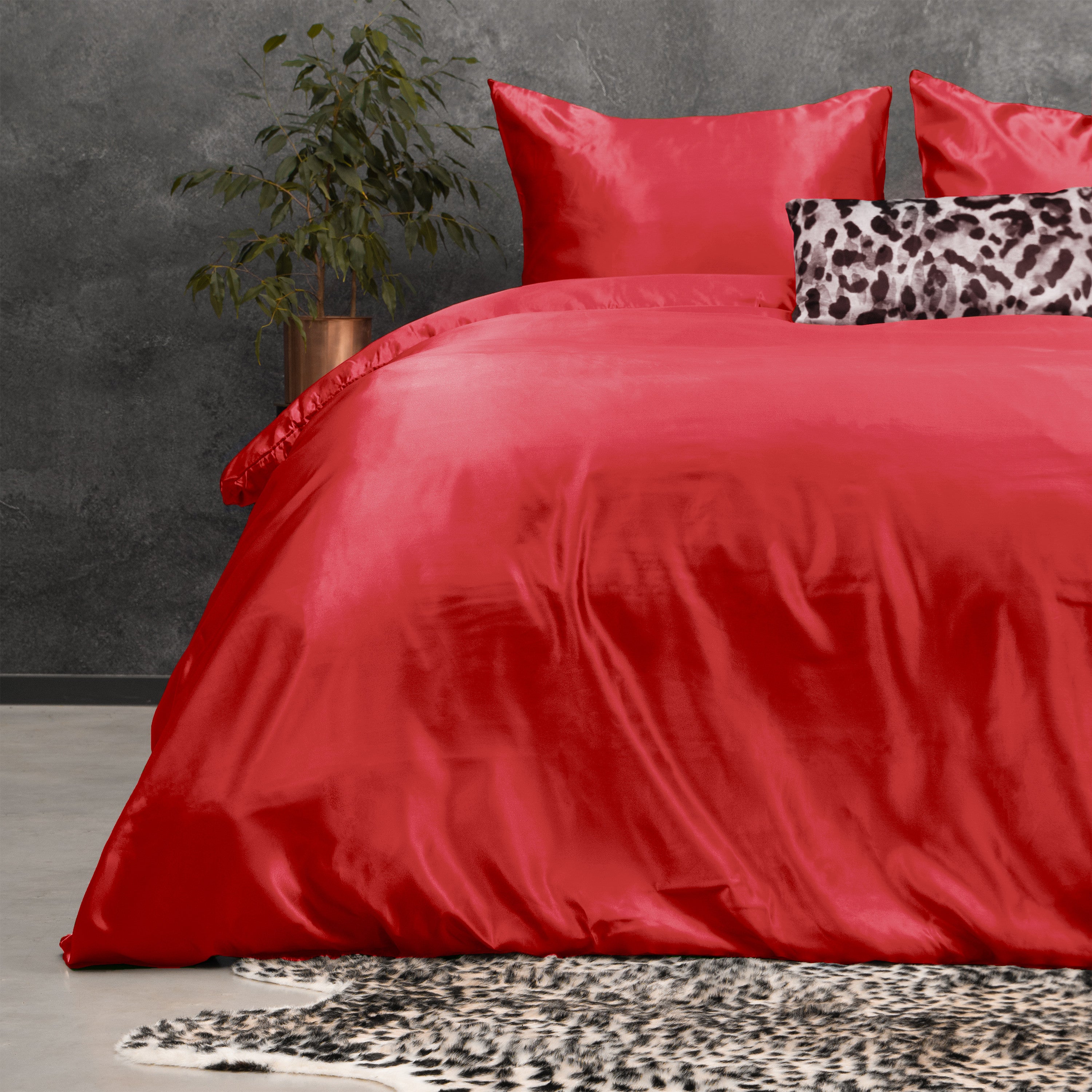 NordDream Beauty satiini pussilakana 200x220 punainen