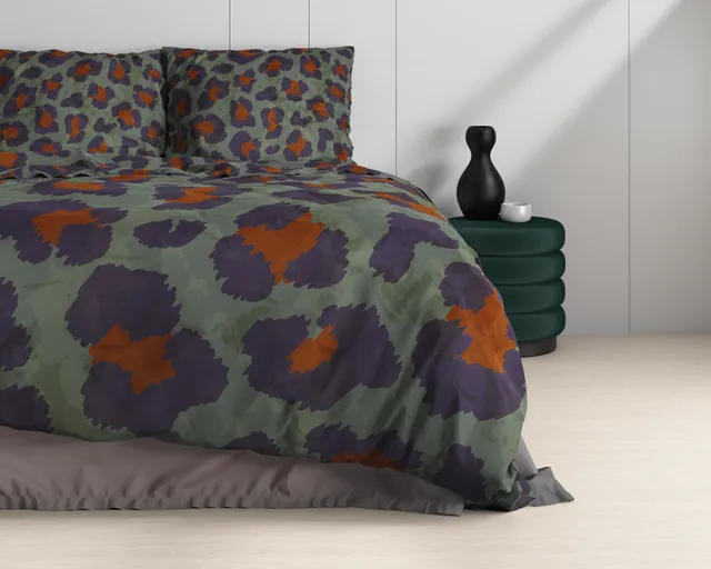 NordSleeps Satijn Mia pussilakana 240x220 vihreä puuvillasatiini