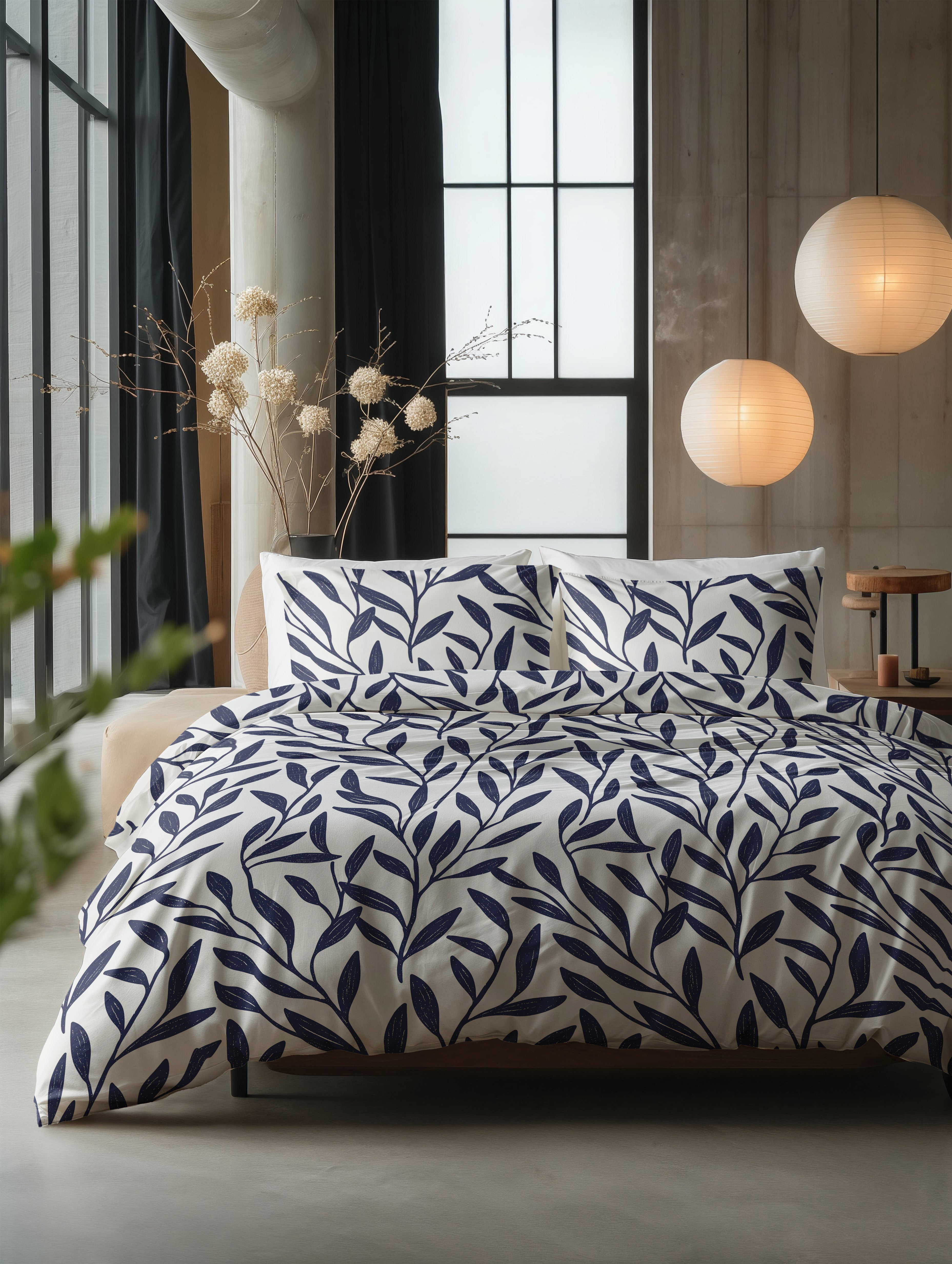 NordDream Pure Blue Willow pussilakanasetti sininen 200x200 heng