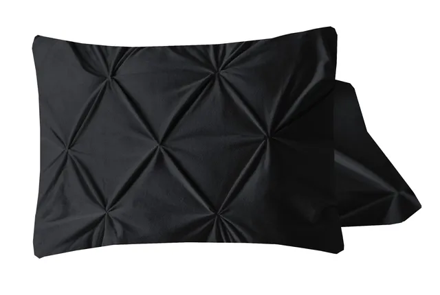 NordDream Velvet Pintuck tyynyliina 60x70 musta 2-pack sametti