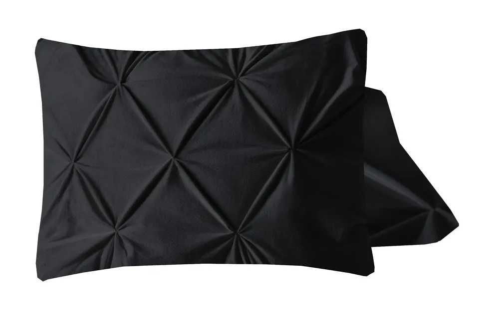 NordDream Velvet Pintuck tyynyliina 60x70 musta 2-pack sametti