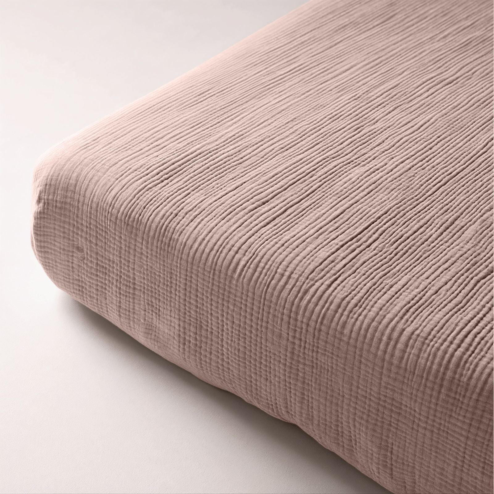 NordDream Mousseline muotoonommeltu lakana 90x200 roosa puuvilla