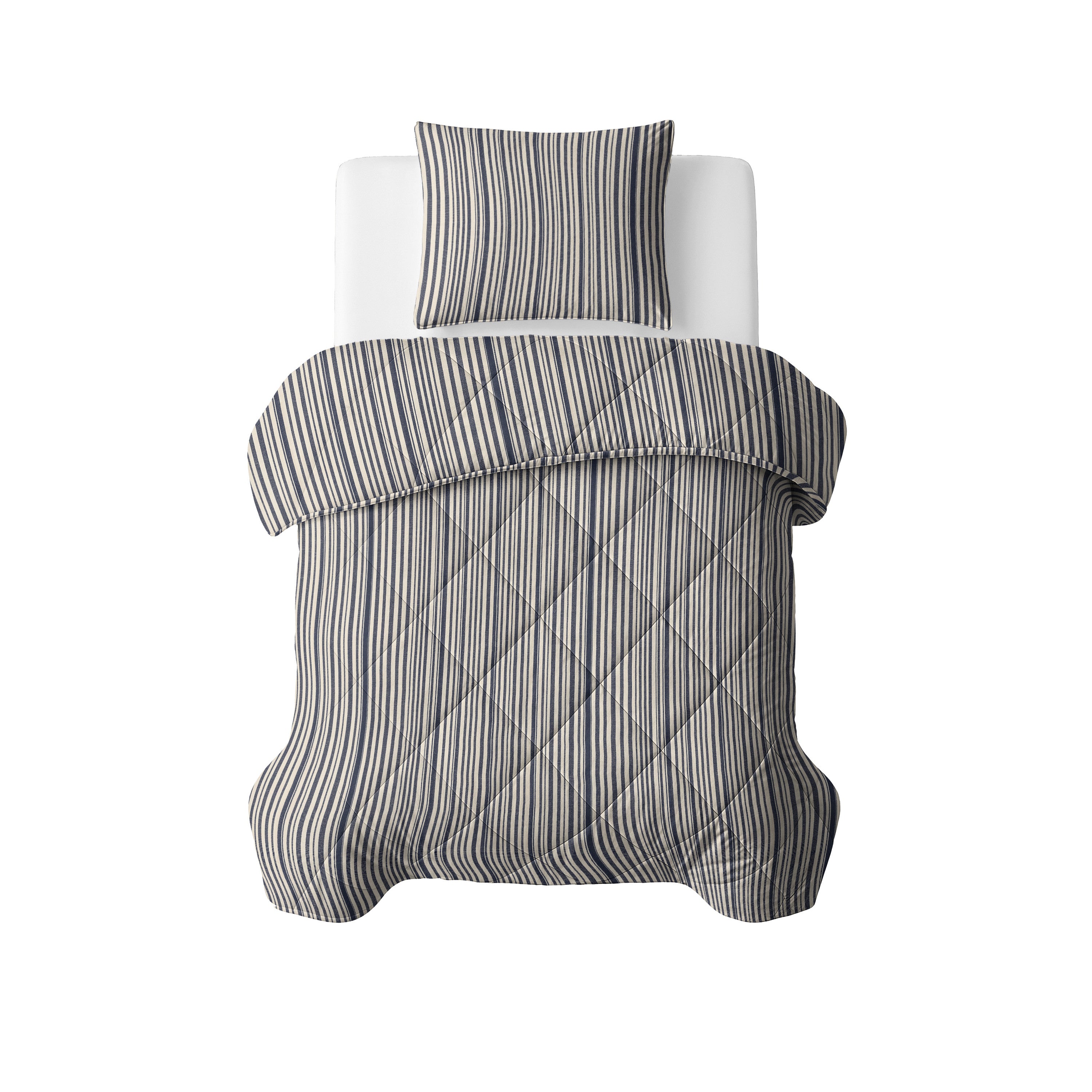 NordDream Lazy Stripy peitto beige-sininen 200x220 pestävä