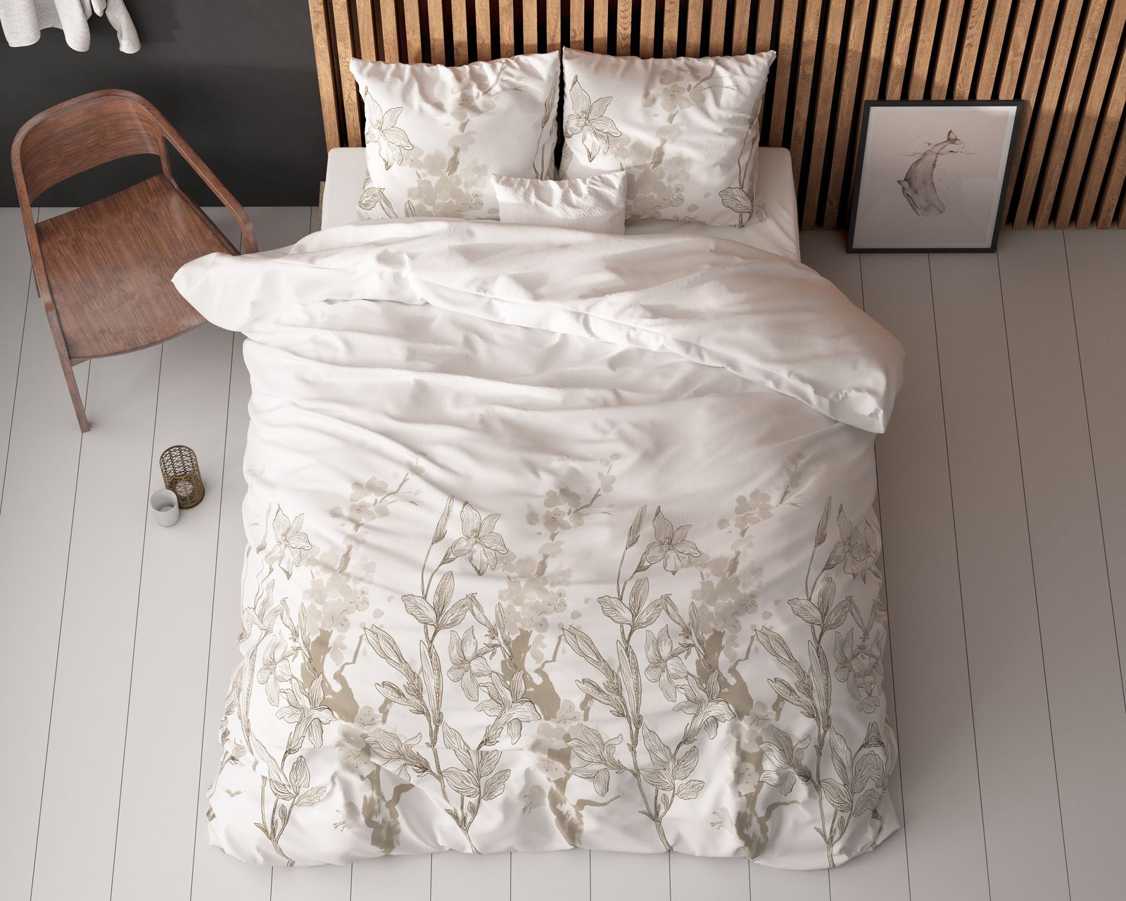 NordSleeps NordDream Flynn pussilakana 200x220 valkoinen silitysvapaa