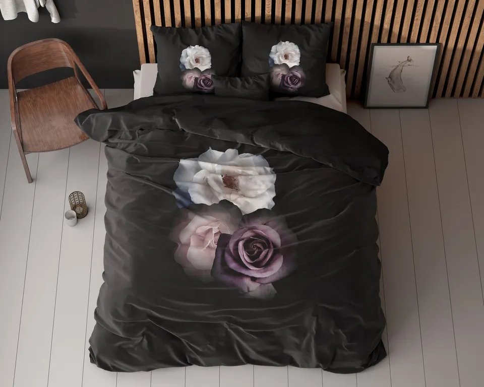 NordDream Essentials pussilakana musta kukka 200x220