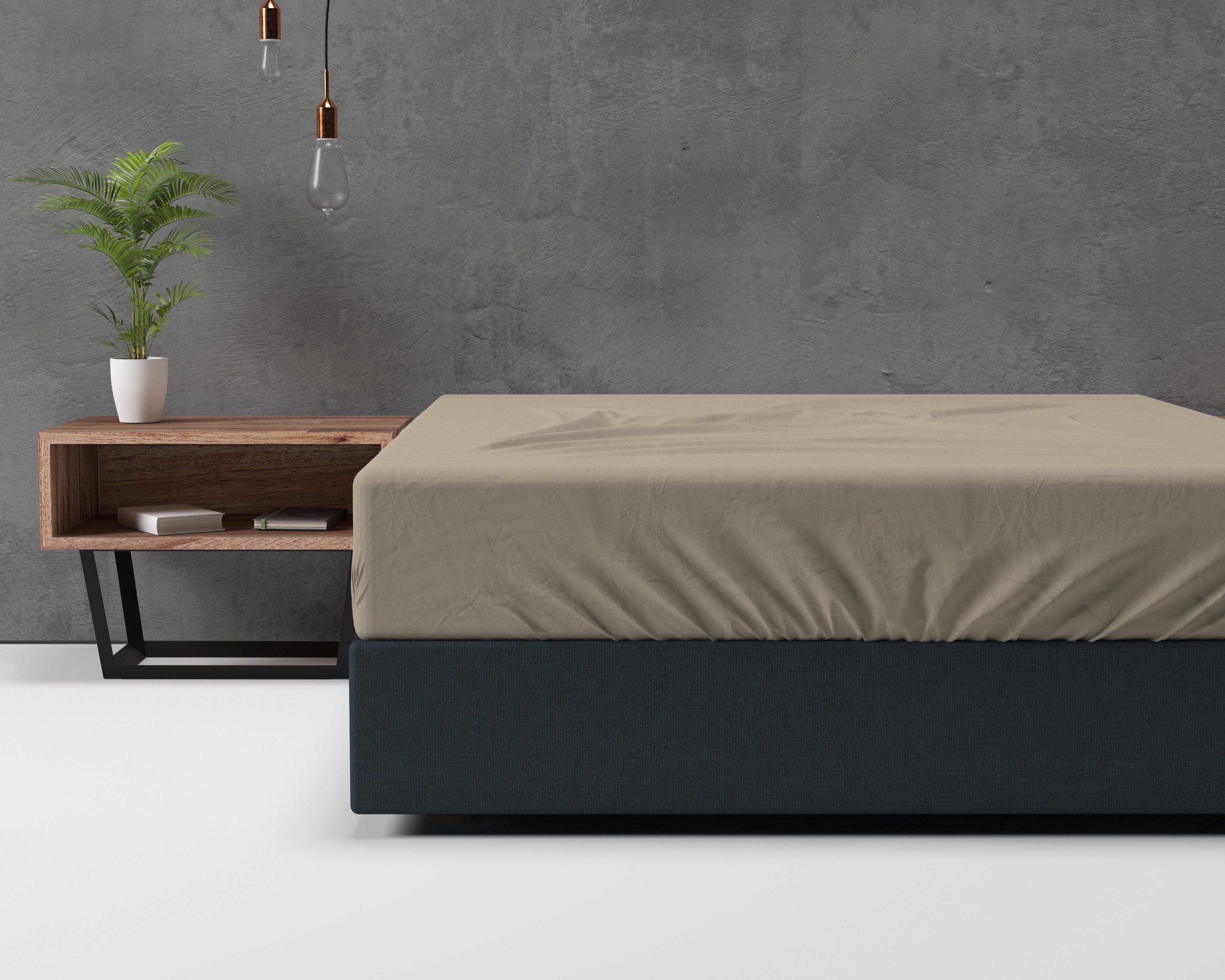 NordDream Flanel Basic aluslakana 180x200 taupe lämmin