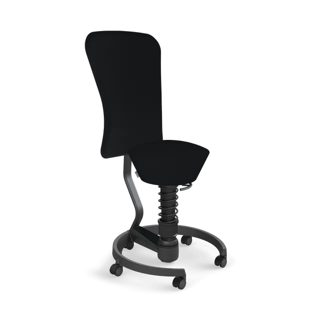 Aeris Swopper selkänojallinen työtuoli Cura musta ergonominen