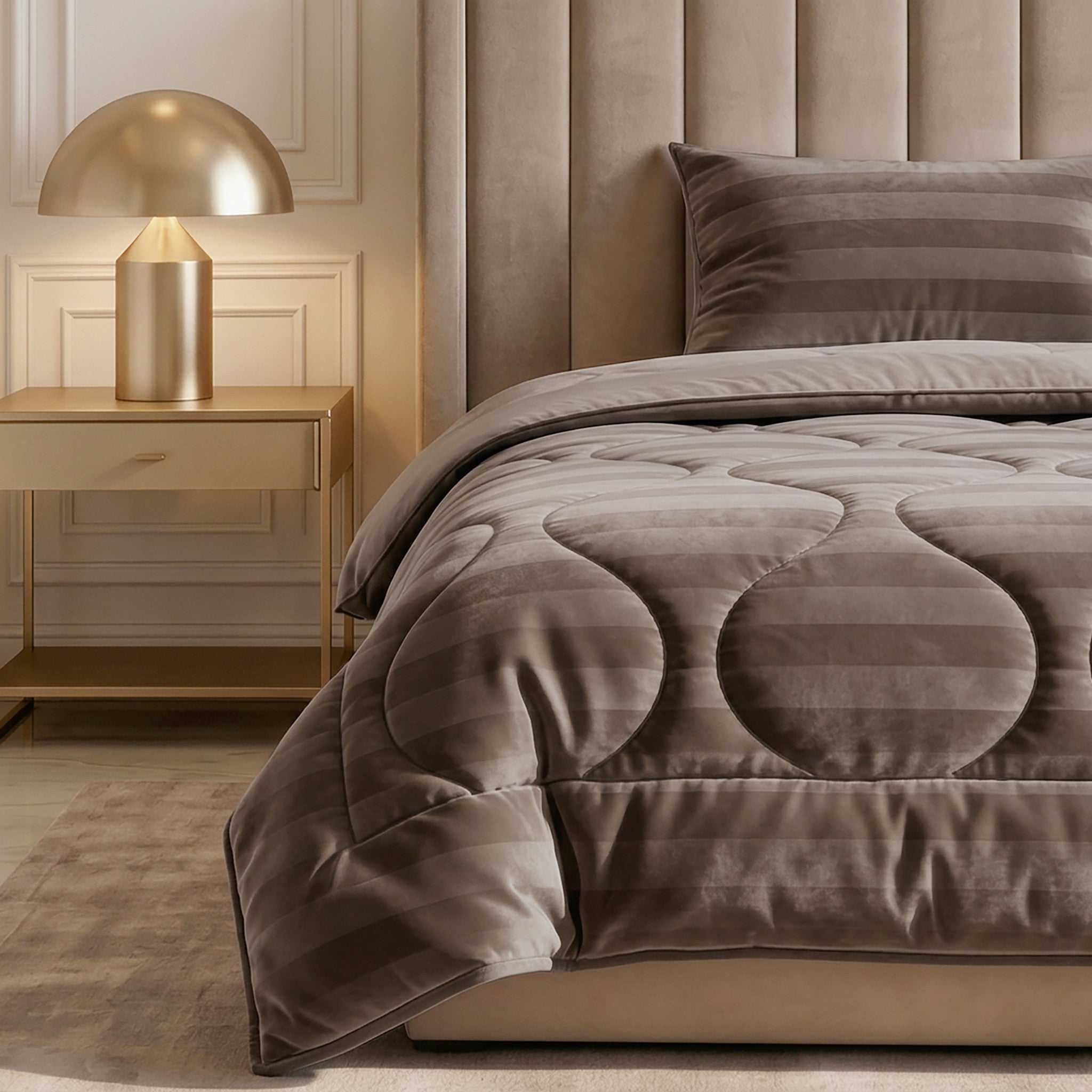 NordDream Lazy peitto 200x200 taupe pestävä velvet