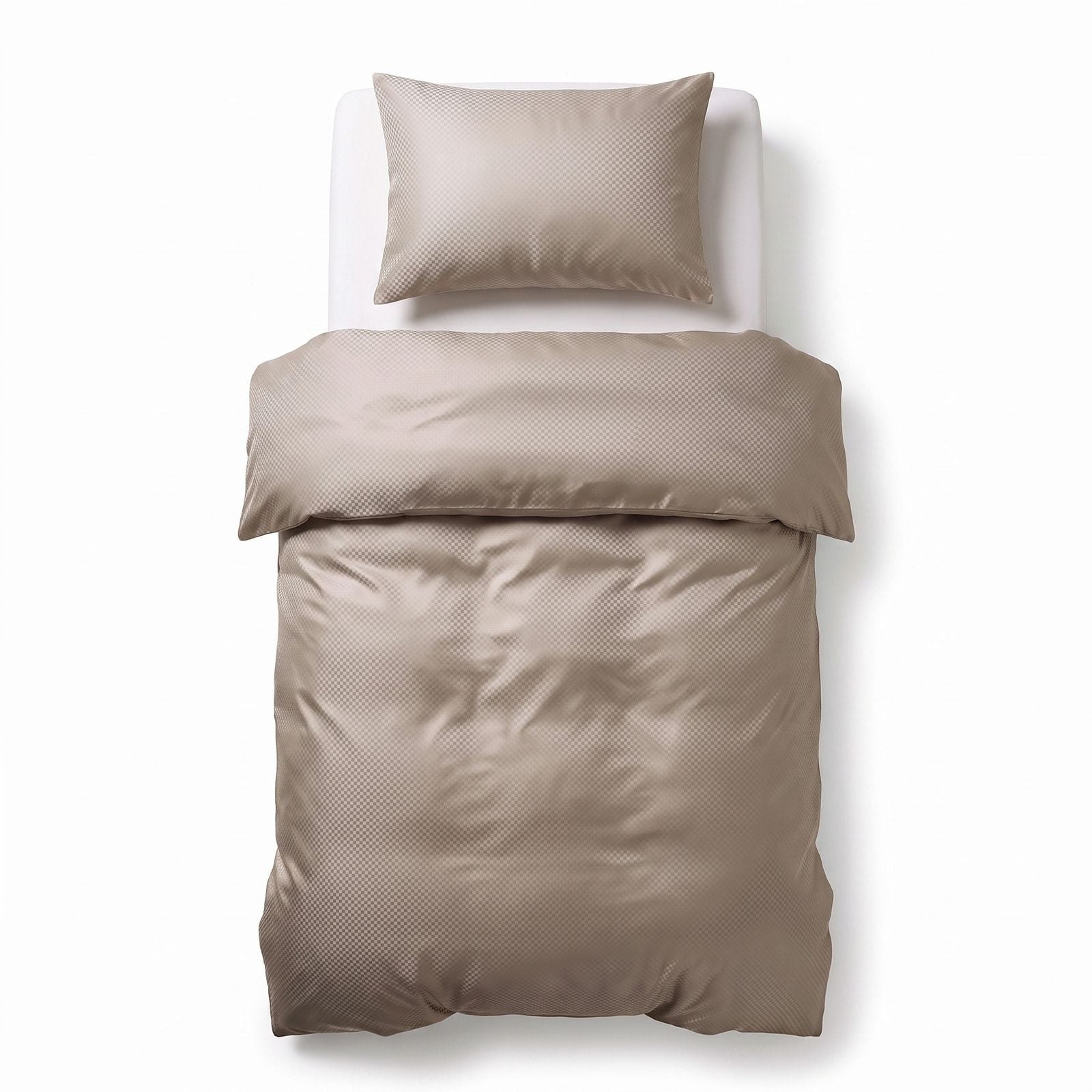 NordDream Satin Point Taupe pussilakana 240x220 kohokuvio
