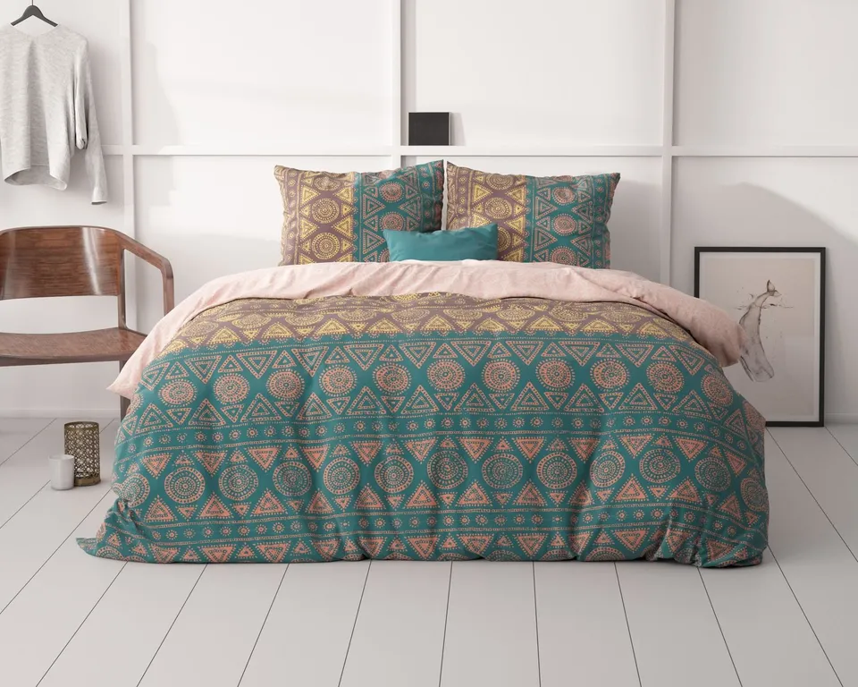 NordDream Classy Bohemian Multi pussilakanasetti 240x200 mikrokuitu