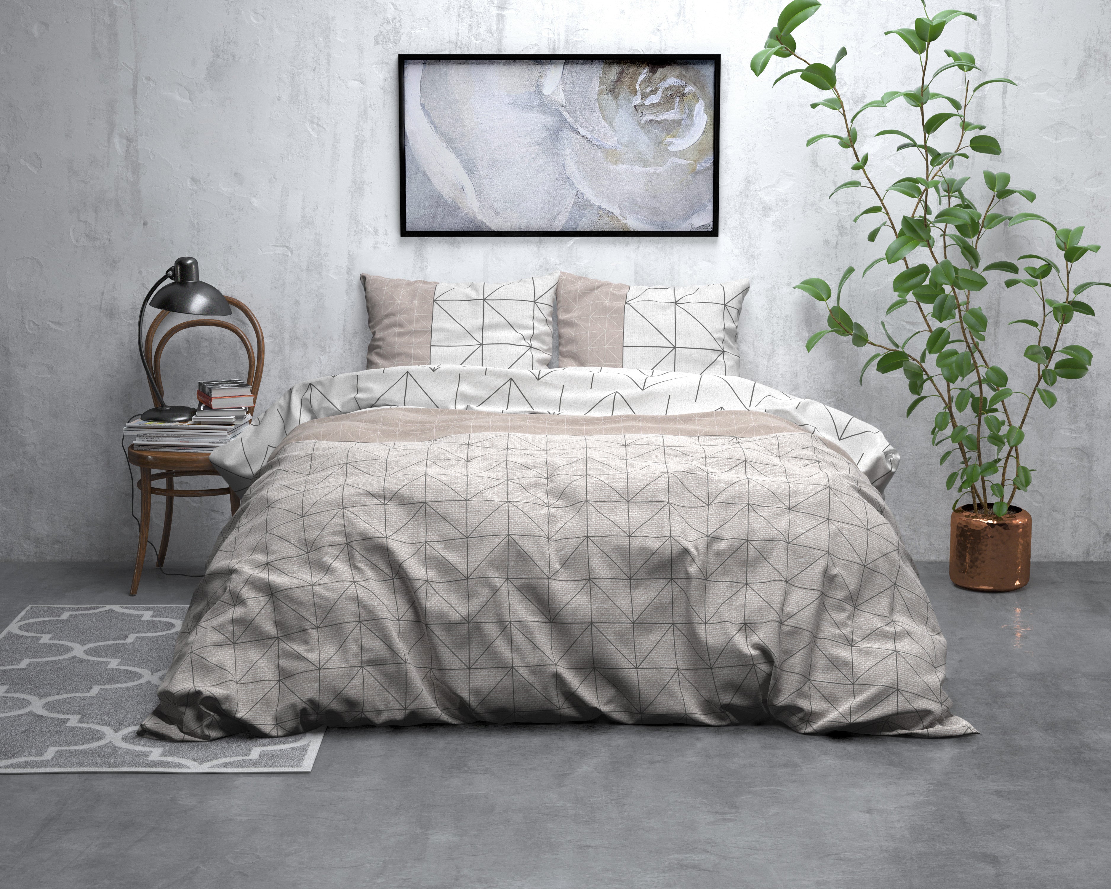 NordDream Flanel pussilakana Gino Taupe flanelli 150 gsm