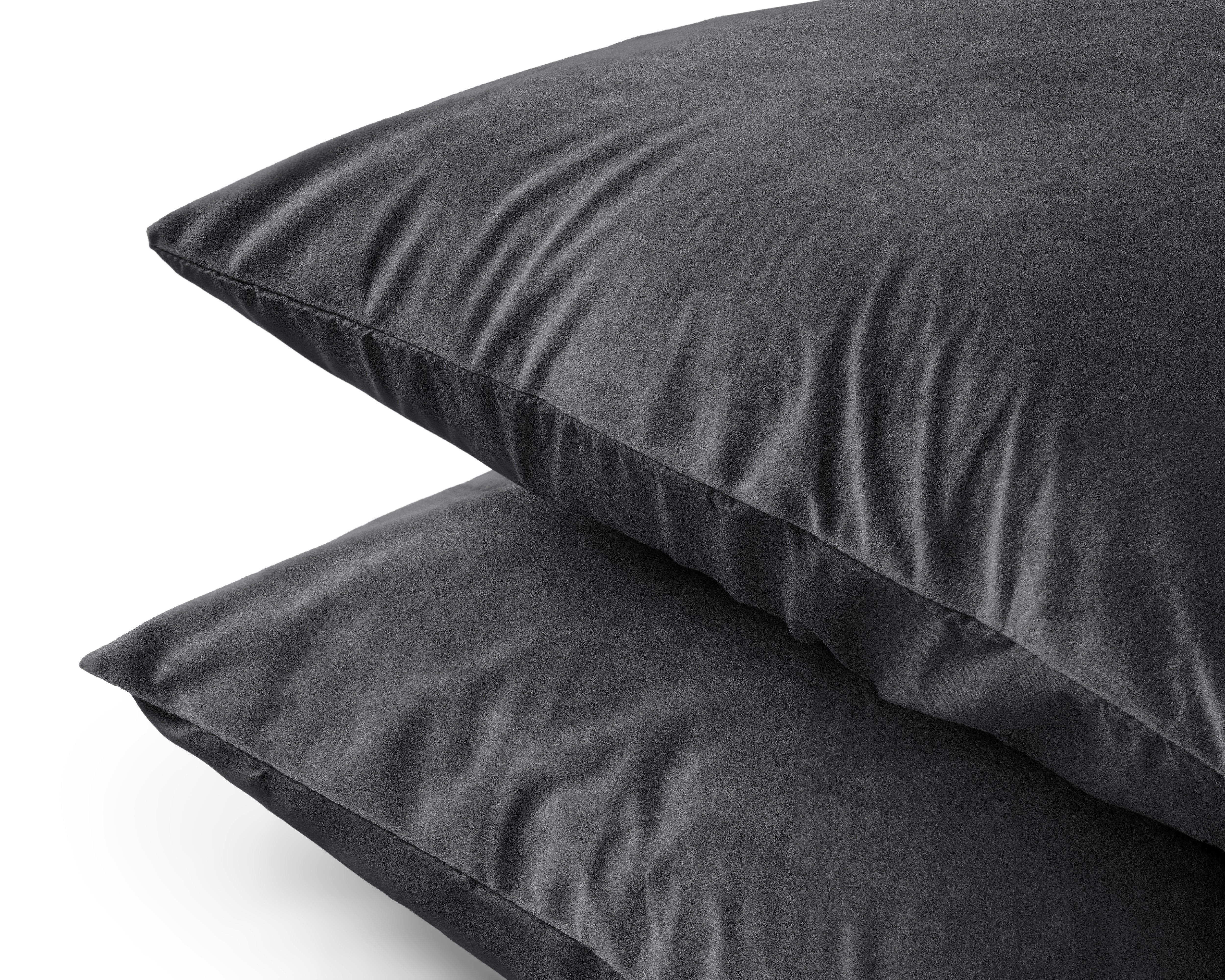 NordSleeps NordDream Velvet tyynyliina 60x70 antrasiitti 2-pack